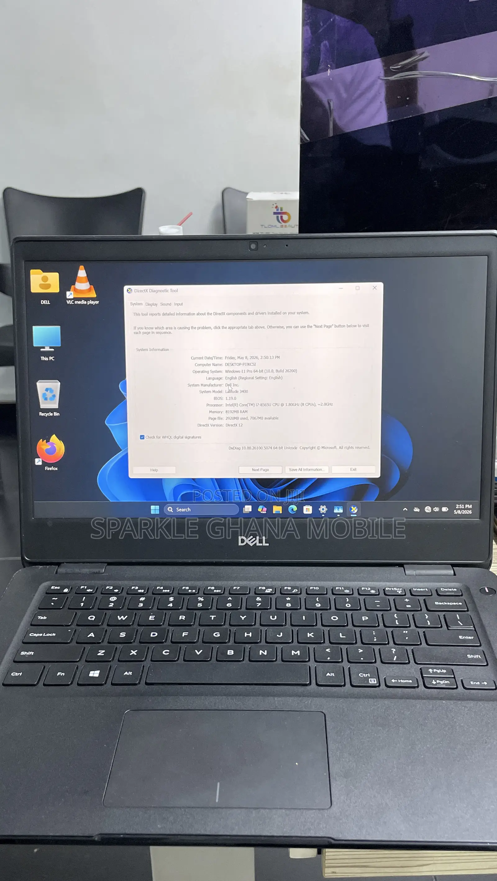 Laptop Dell Latitude 3400 8GB Intel Core i7 SSD 512GB