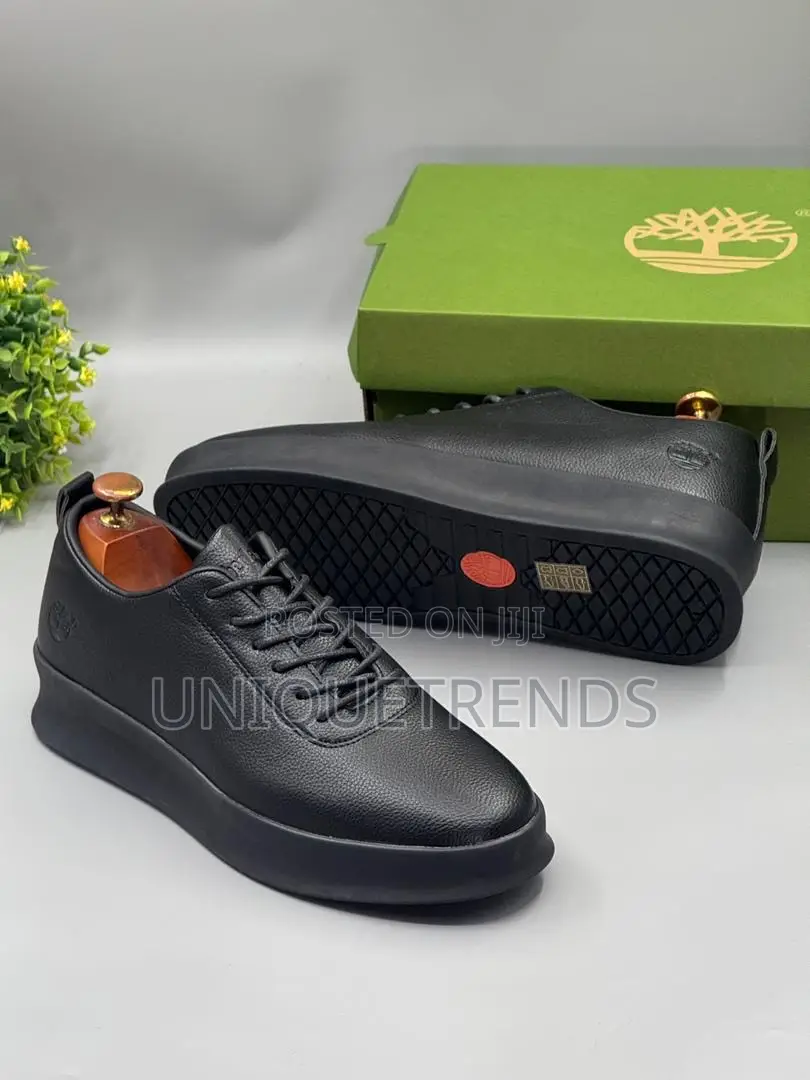 Timberland All Black Leather Casual Sneakers