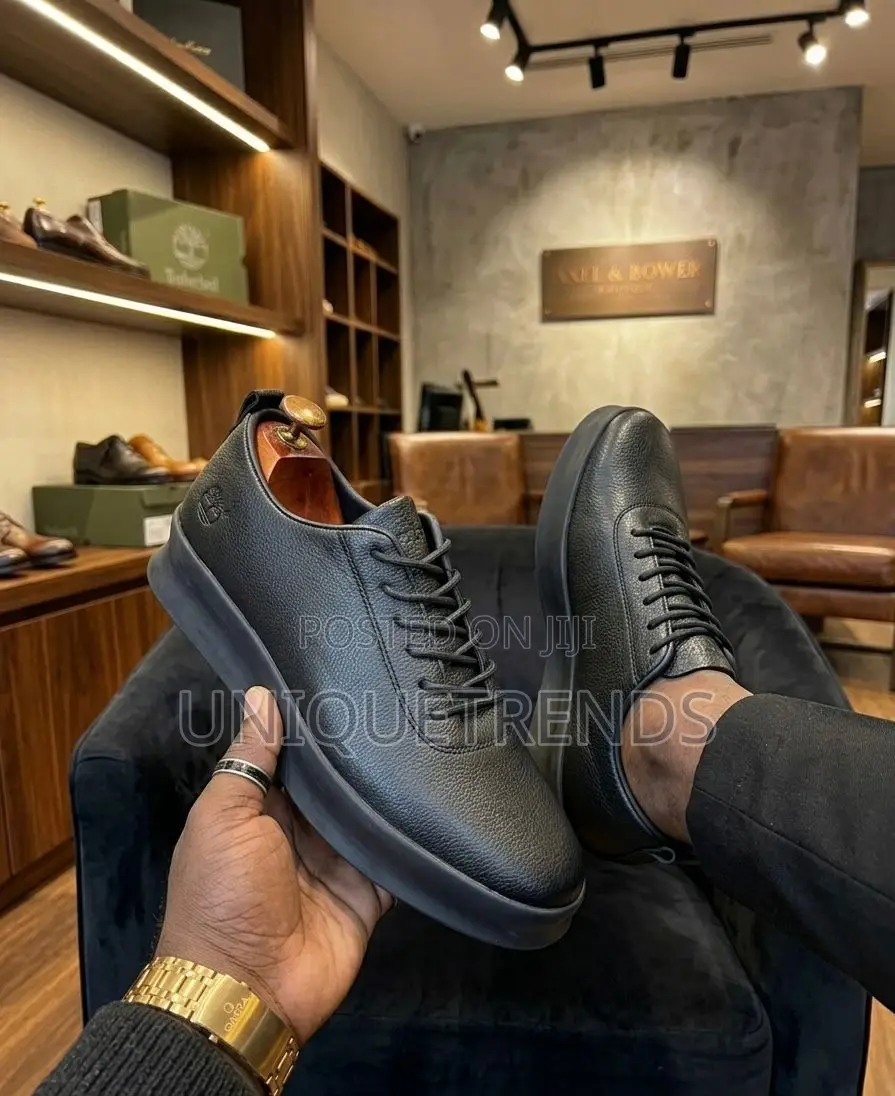 Timberland All Black Leather Casual Sneakers