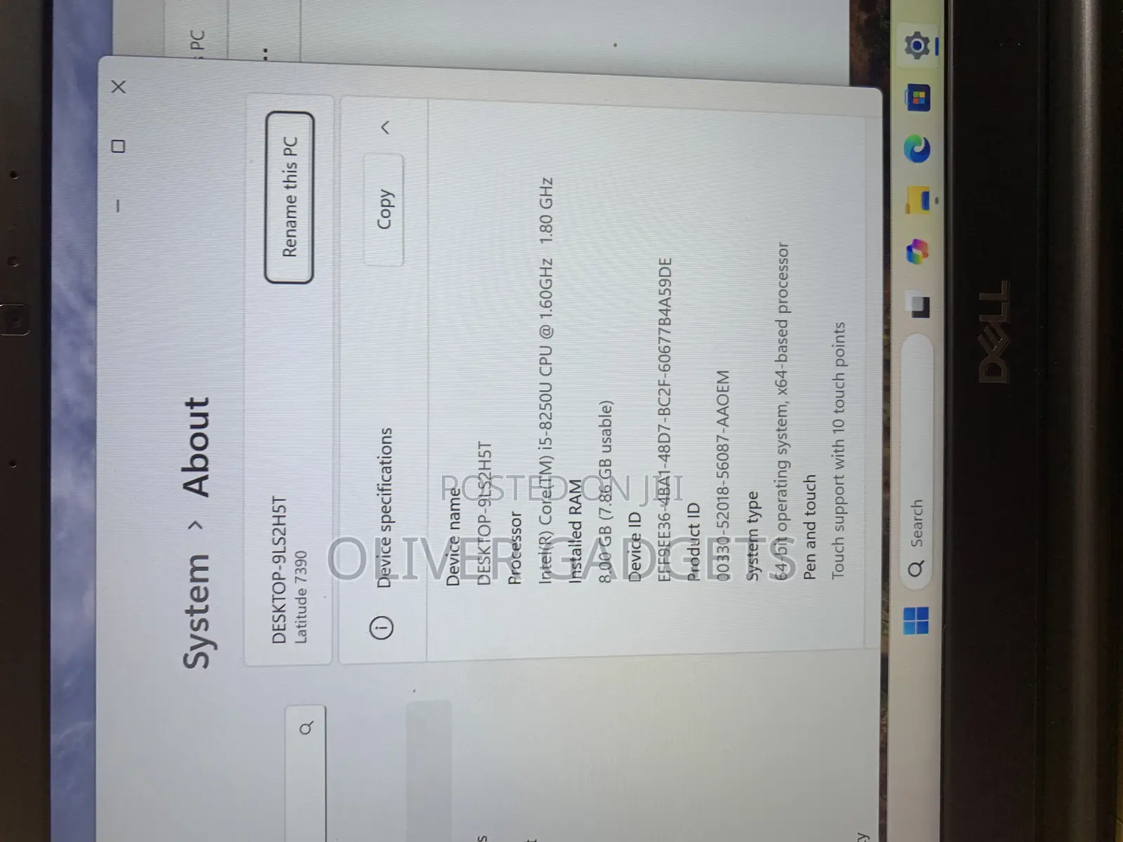 Laptop Dell Latitude 7390 8GB Intel Core i5 SSD 256GB