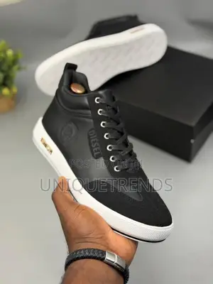 High Quality Diesel Ankle Boots (Black and White)