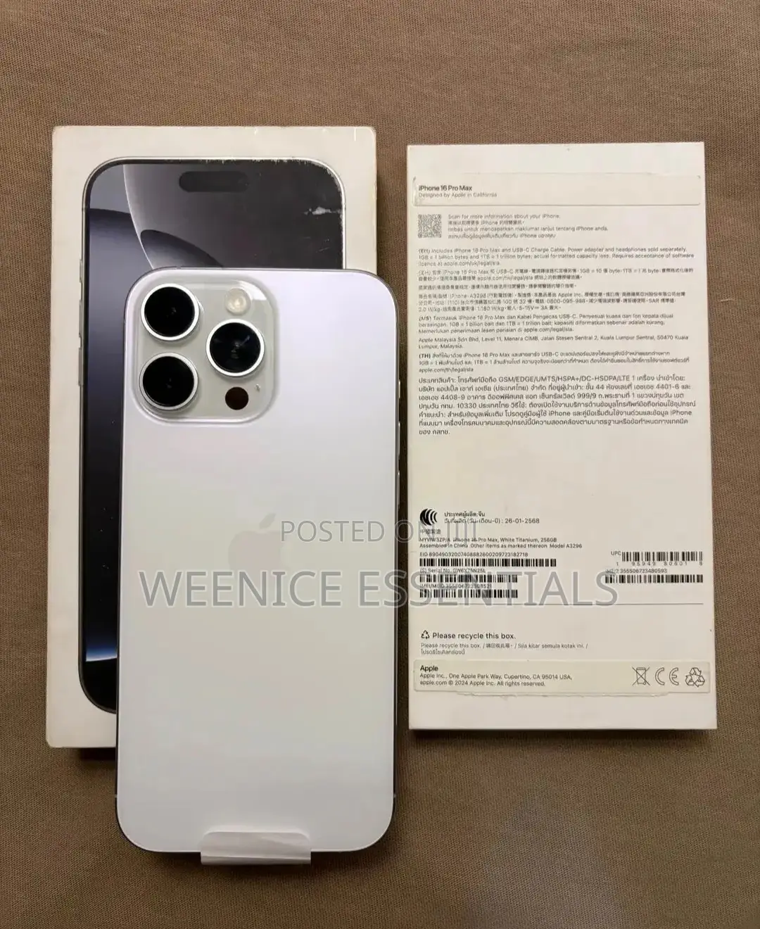 New Apple iPhone 16 Pro Max 256 GB White