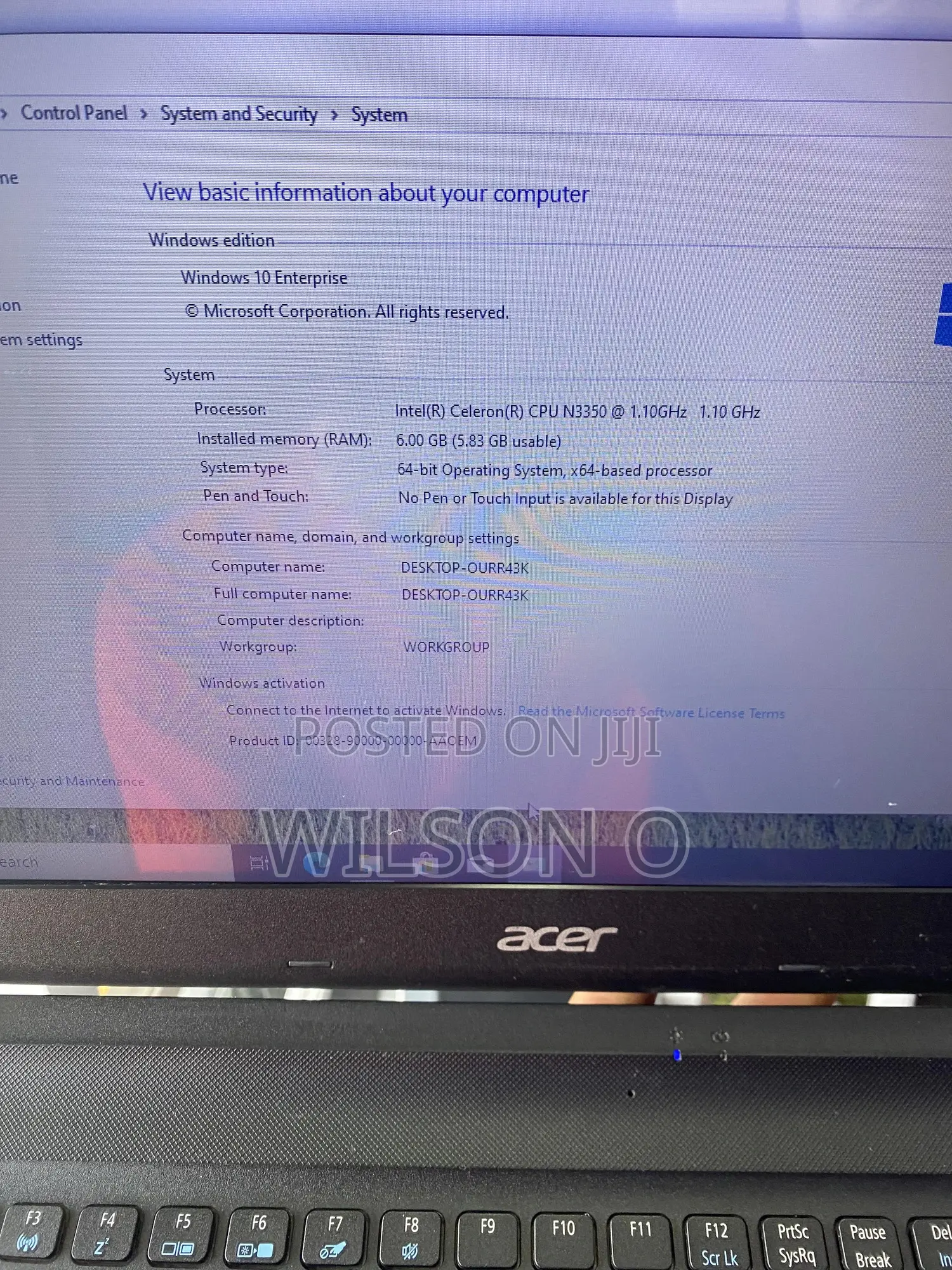 Laptop Acer Aspire 3 6GB Intel SSD 128GB