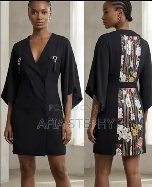 Black Dress With Flower Back