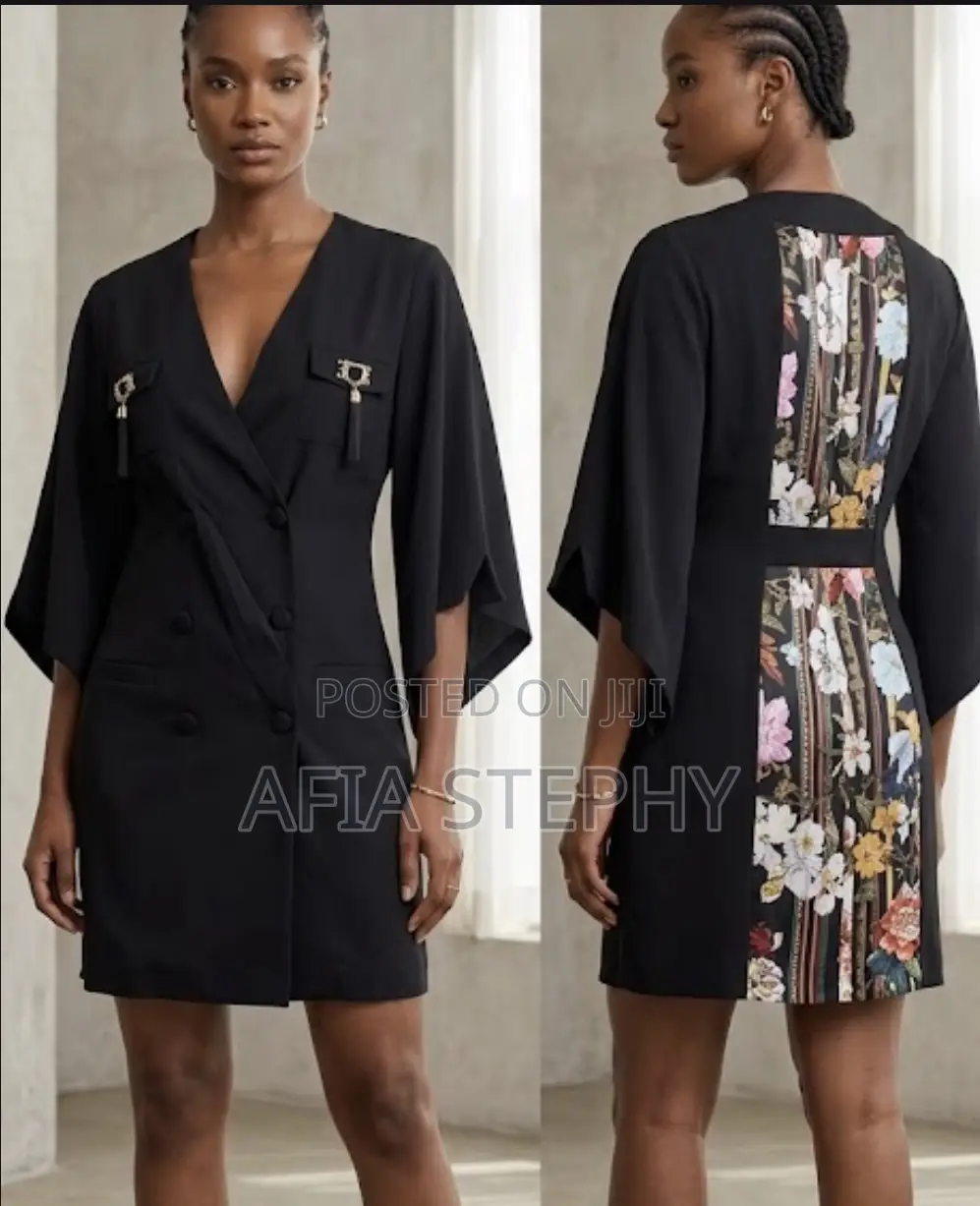 Black Dress With Flower Back
