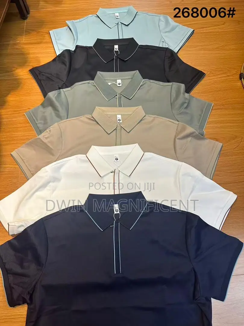 High Quality Men’S Zipper Polo Shirt