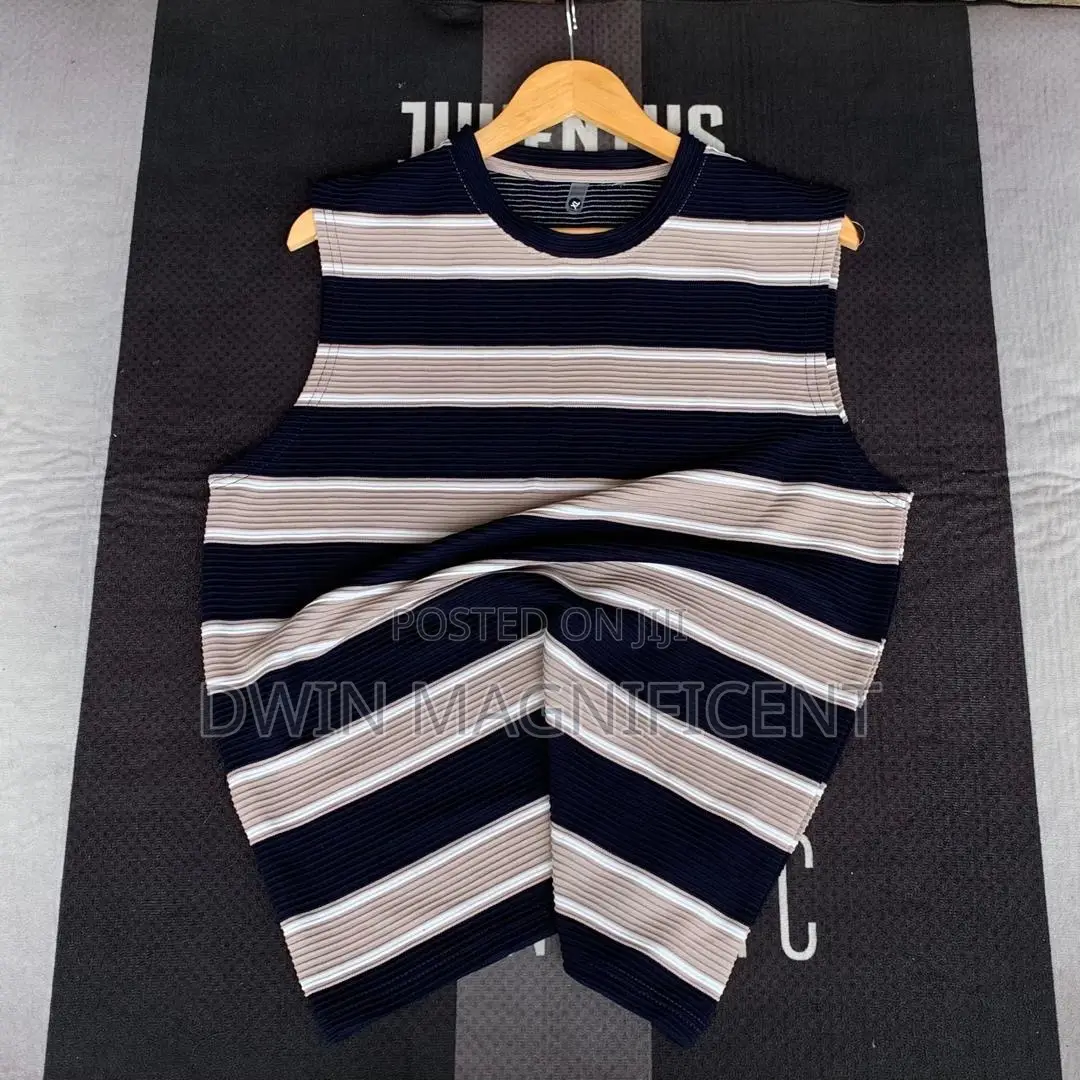 Thailand Ribbed Striped Tank Top