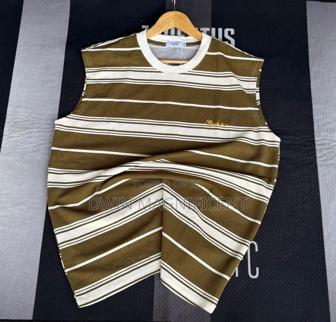 Thailand Ribbed Striped Tank Top