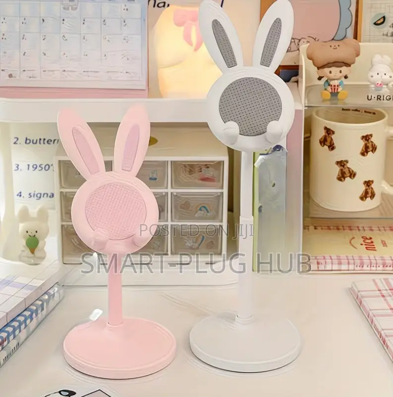 Cute Bunny Adjustable Phone Stand Holder–Desk Mount for iPhone Android