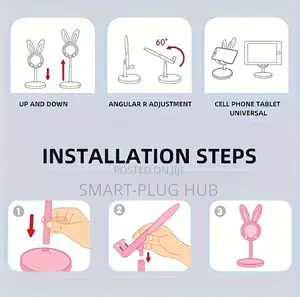 Cute Bunny Adjustable Phone Stand Holder–Desk Mount for iPhone Android