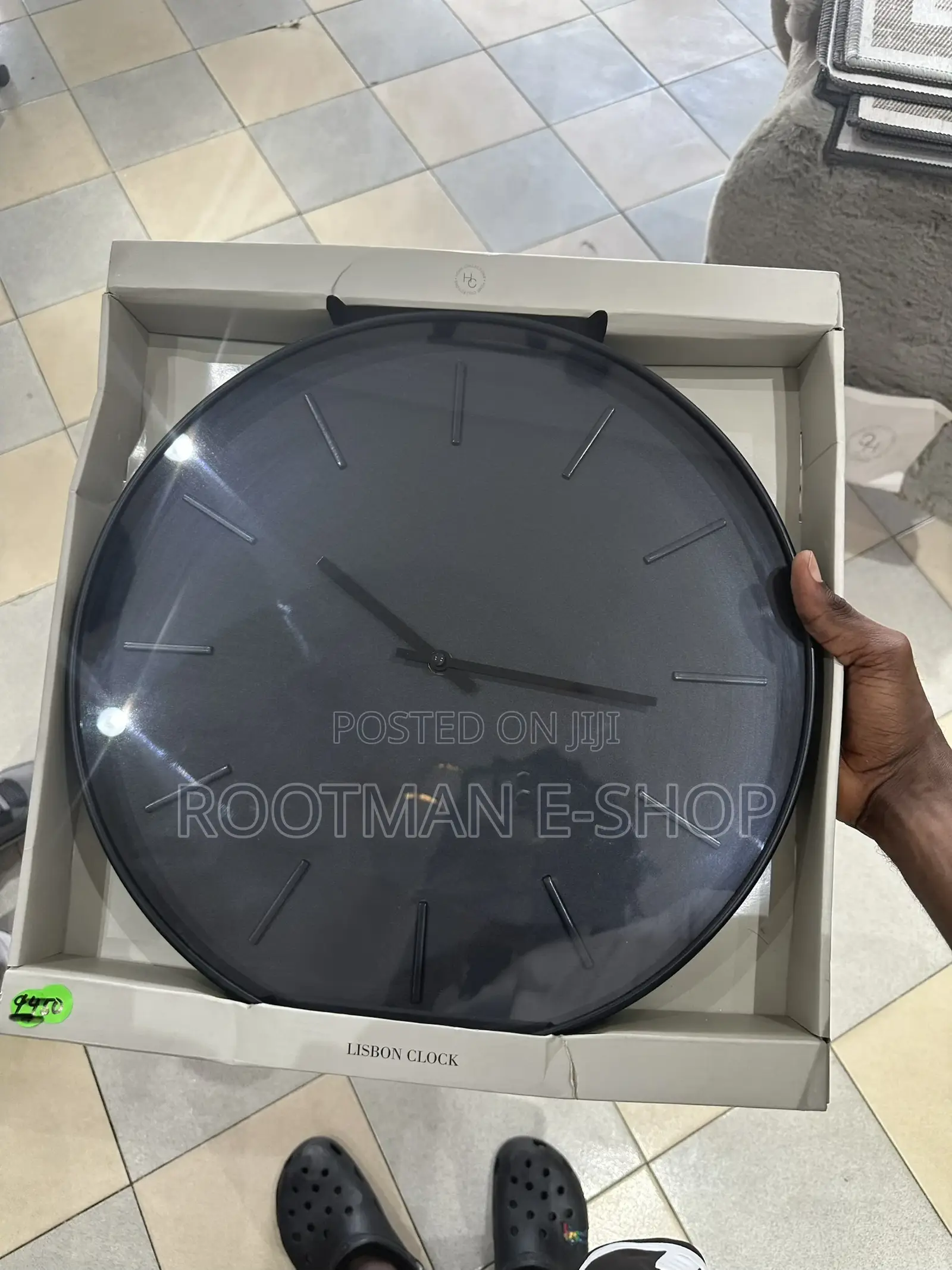 Home Collection Lisbon Wall Clock in Black
