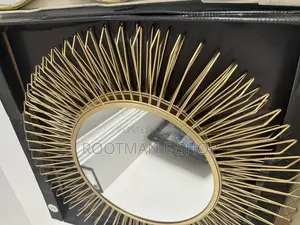 Large Mirror for Wall Decor Boho, Sunburst Round Decorative Metal