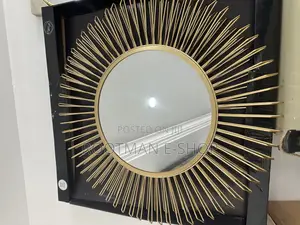 Large Mirror for Wall Decor Boho, Sunburst Round Decorative Metal
