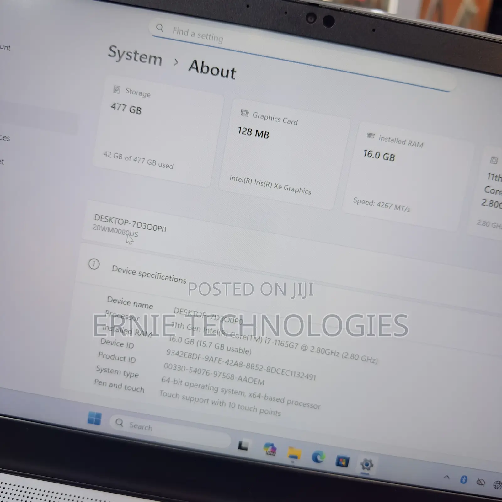 Laptop Lenovo ThinkPad T14s Gen 2 16GB Intel Core i7 SSD 512GB