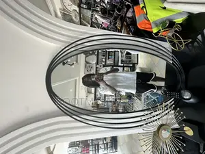 Black Swirl Oval Decor Mirror