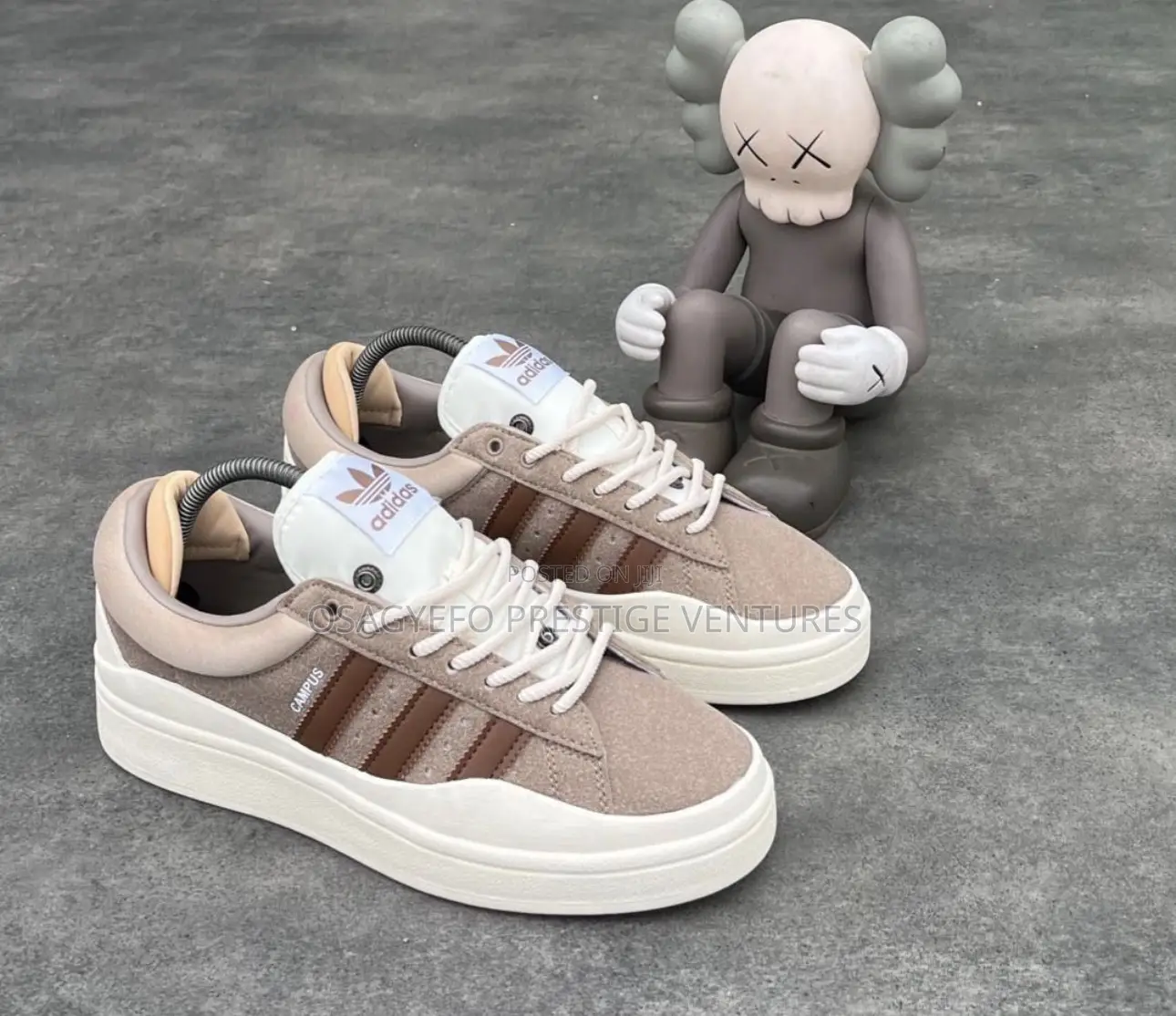 Double-Tongue Quality Adidas Upper Suede/Chalky Brown