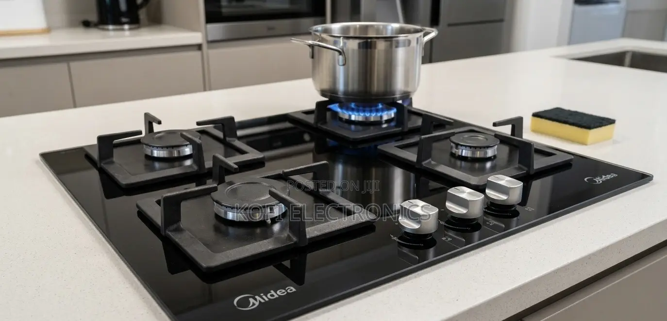Midea 4 Burner Built-in Tempered Glass Hob Powerful Cooking