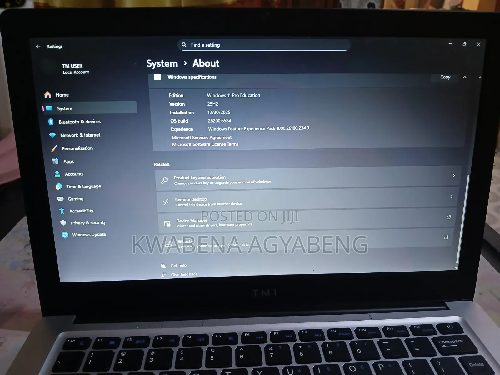 Laptop 4GB Intel Celeron SSD 256GB