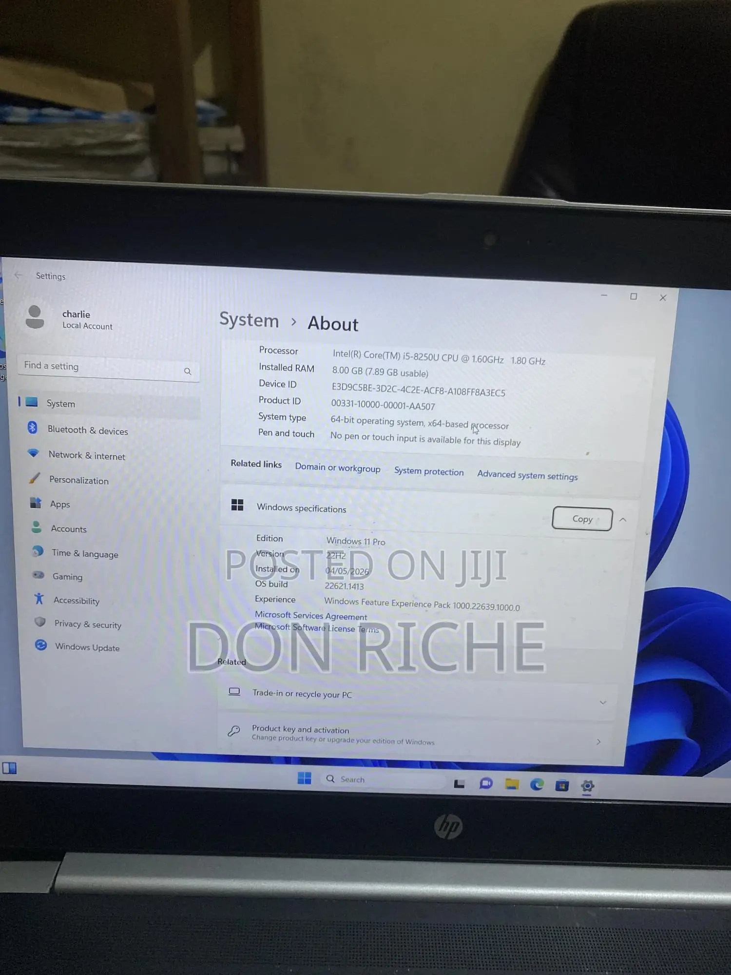 Laptop HP Pavilion 15 8GB Intel Core i5 SSD 256GB