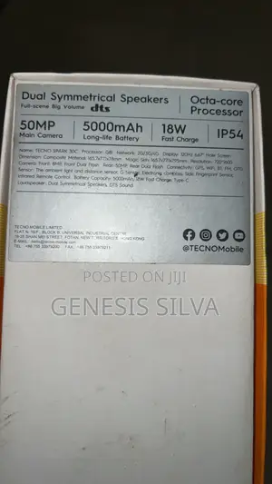 Tecno Spark 30C 128 GB White