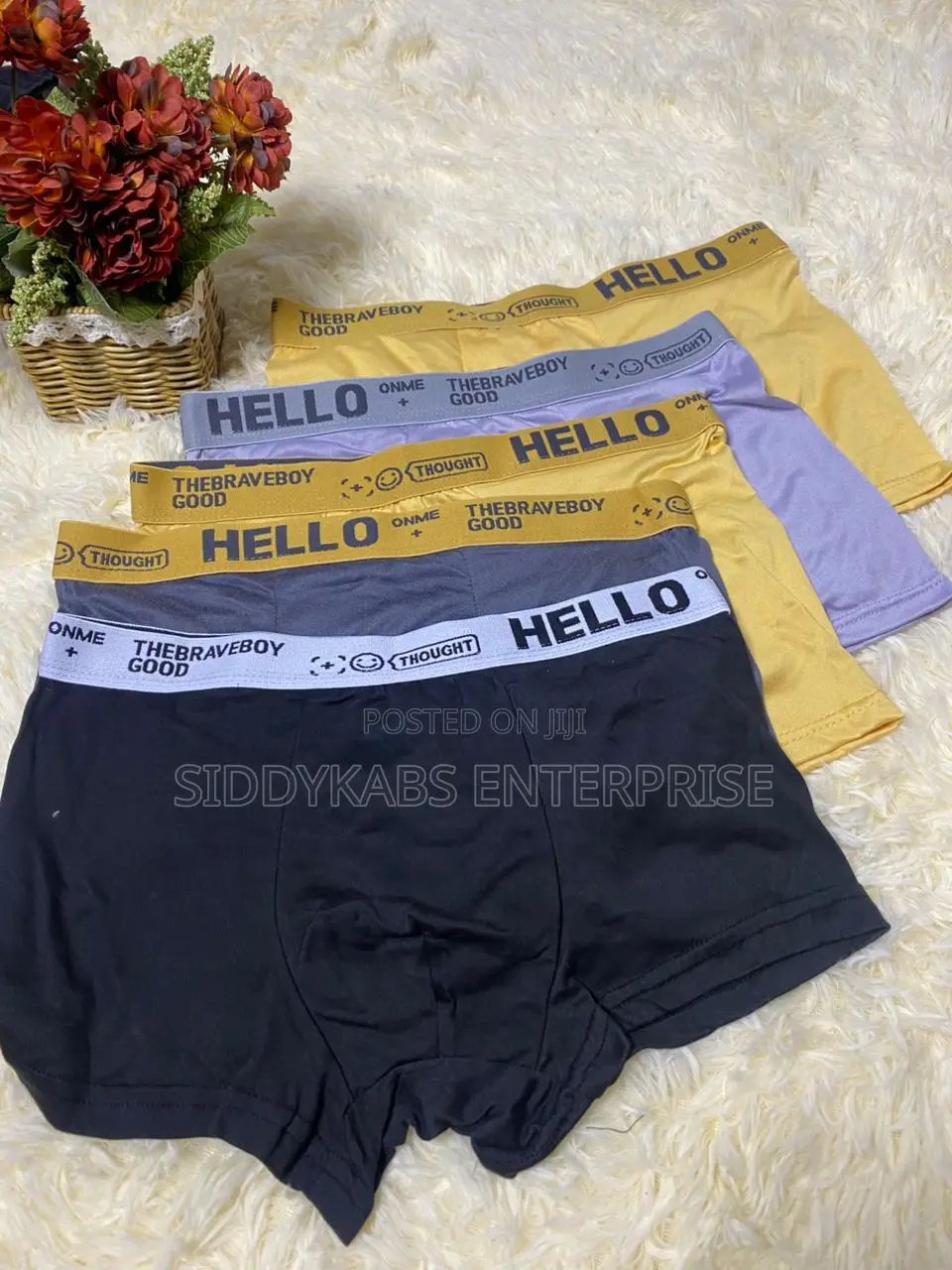 5 in 1 Boxer Shorts Printed Hello Boxers