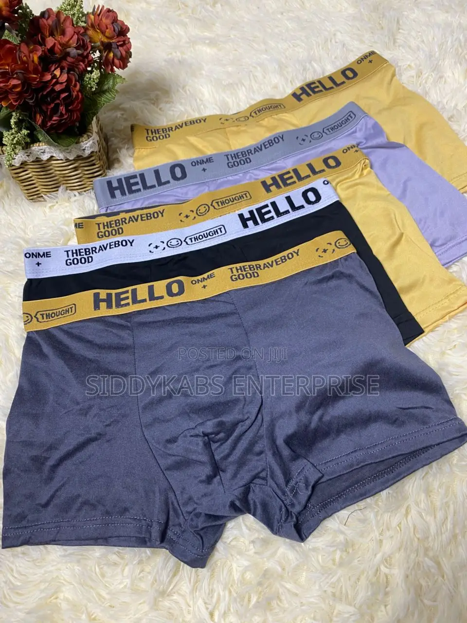 5 in 1 Boxer Shorts Printed Hello Boxers
