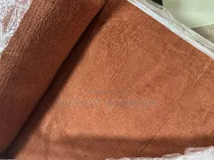 Beige and Burnt Orange Sofa Set