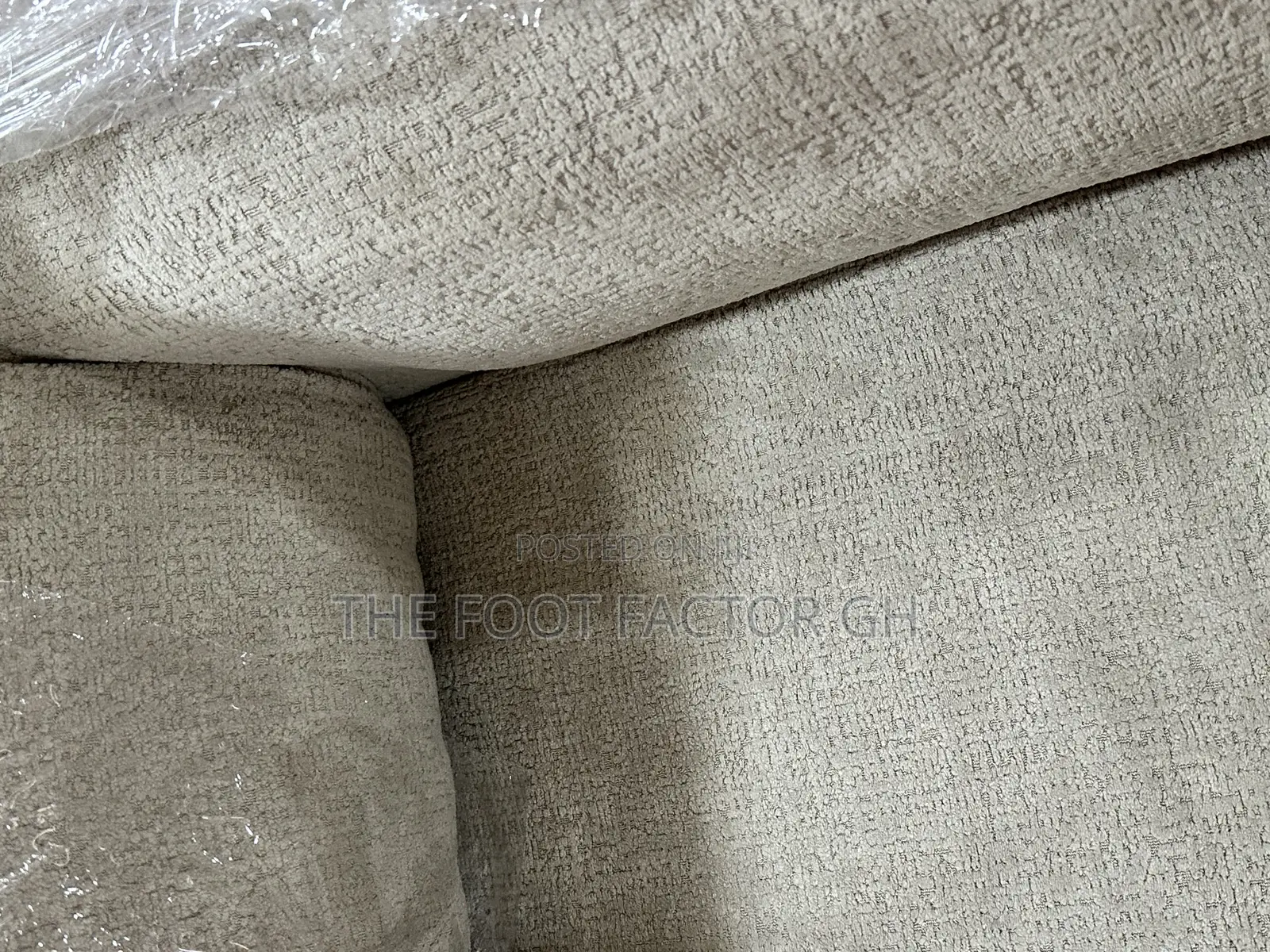 Beige and Burnt Orange Sofa Set