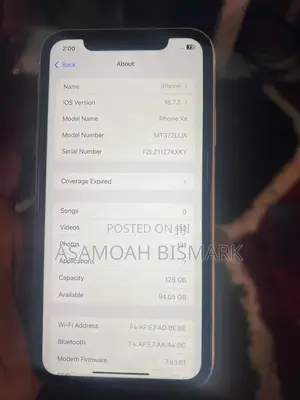New Apple iPhone XR 128 GB White