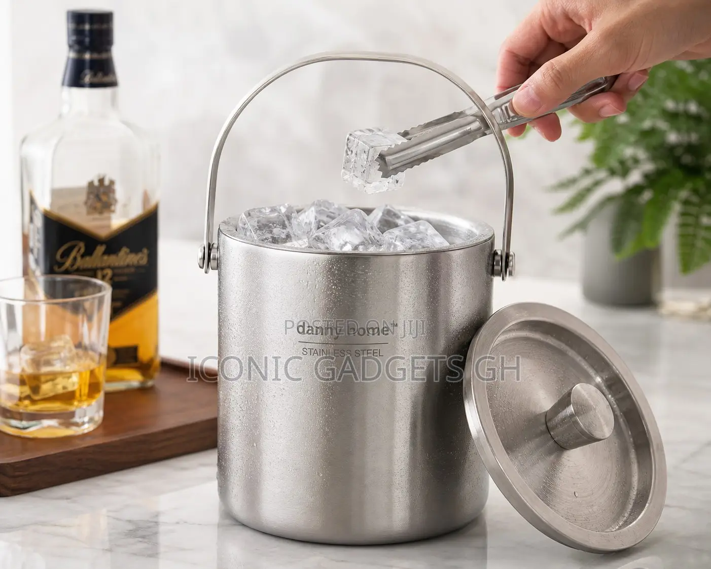 1.6l Stainless Steel Ice Bucket With Lid