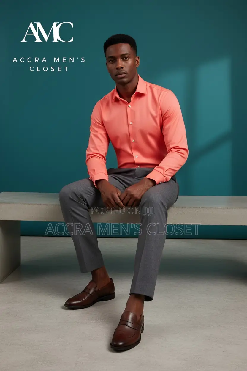 Men's Slim Fit Long Sleeve Dress Shirts– Office, Formal Smart Casual