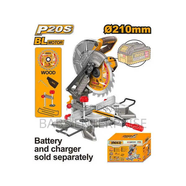 Ingco Cordless Lithium-Ion Mitre Saw 210mm (8-1/4") Cmsli2021