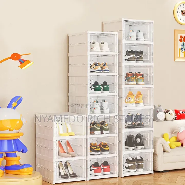 Collapsible Shoe Storage Boxes and Organizers