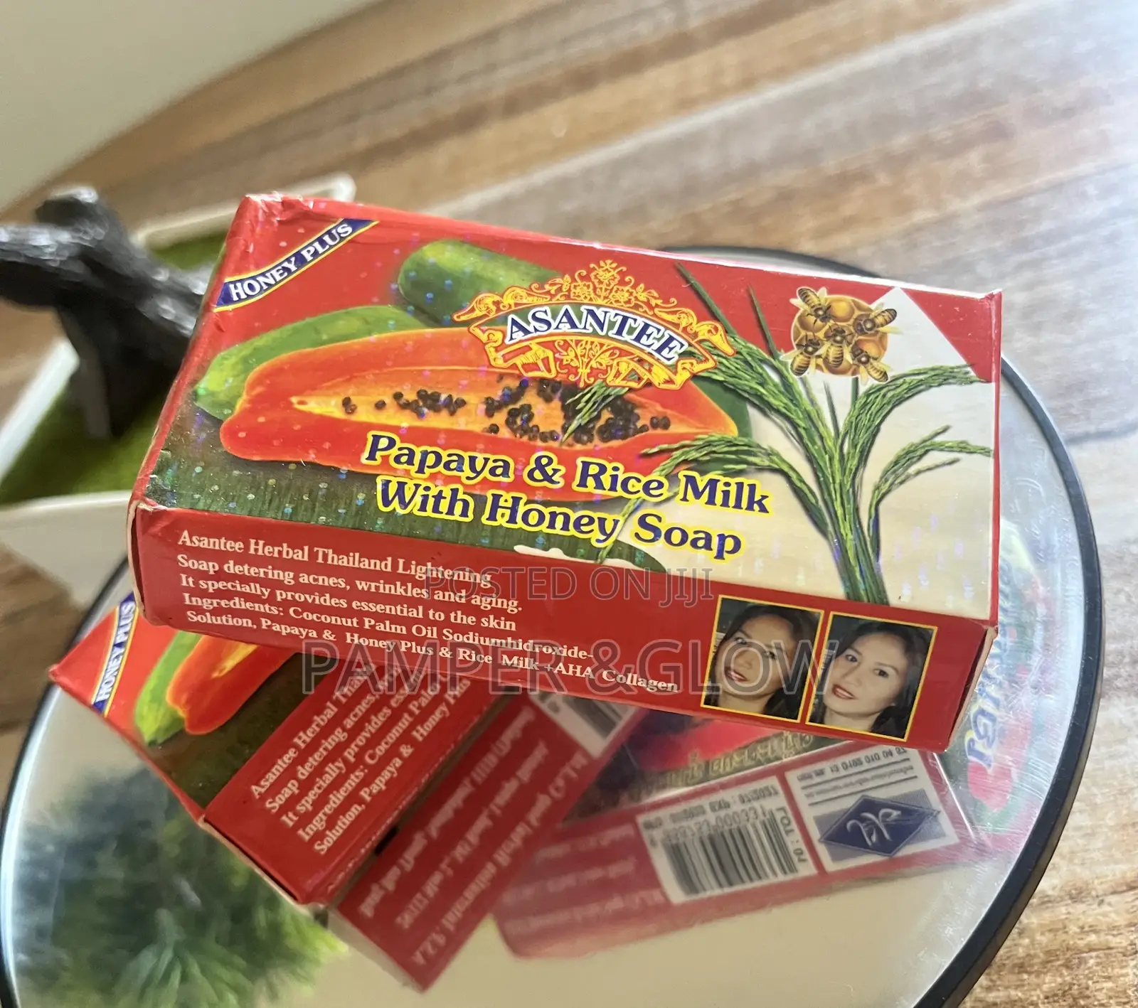 Asantee Papaya Rice Milk With Honey Soap