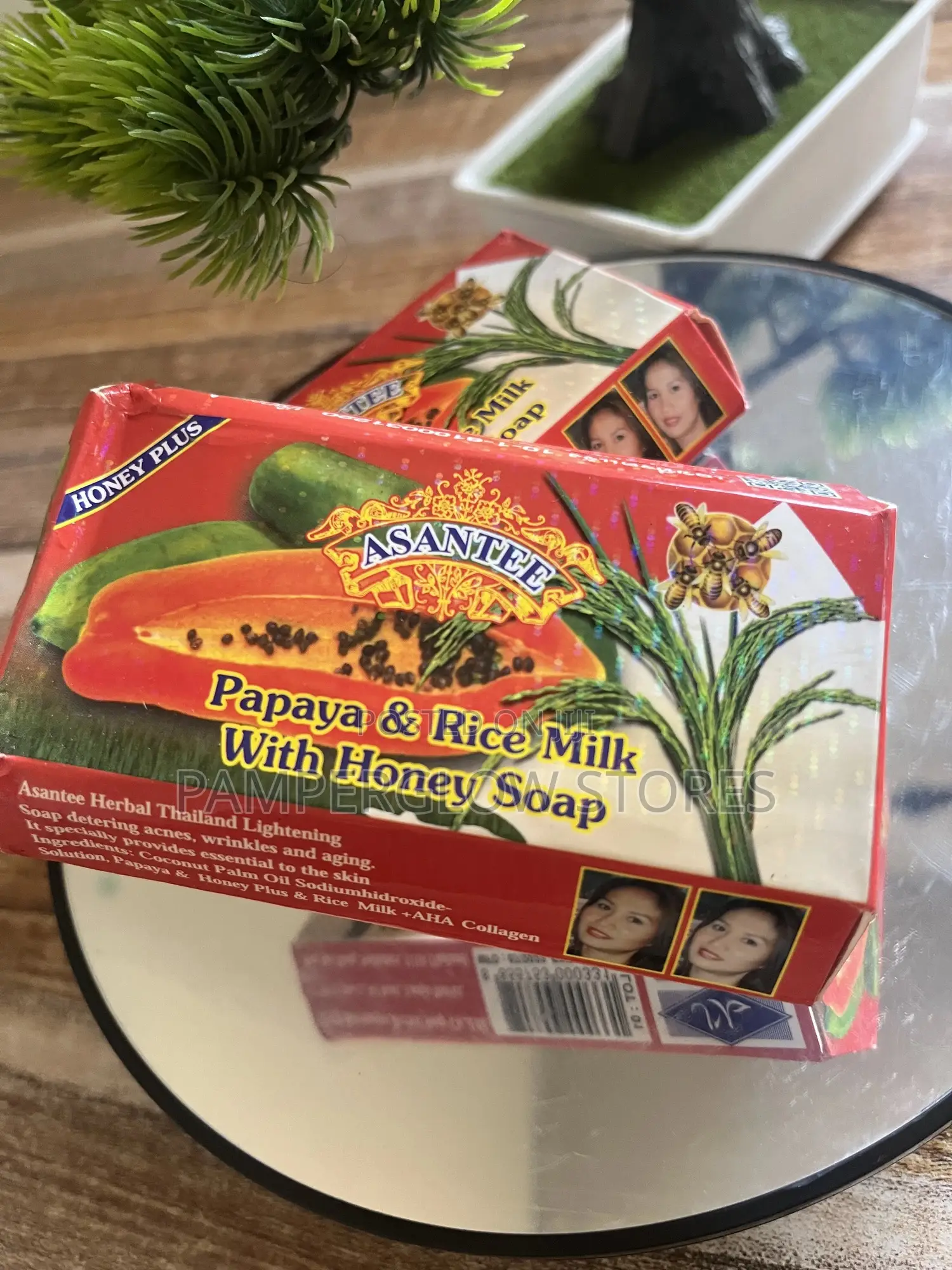 Asantee Papaya Rice Milk With Honey Soap