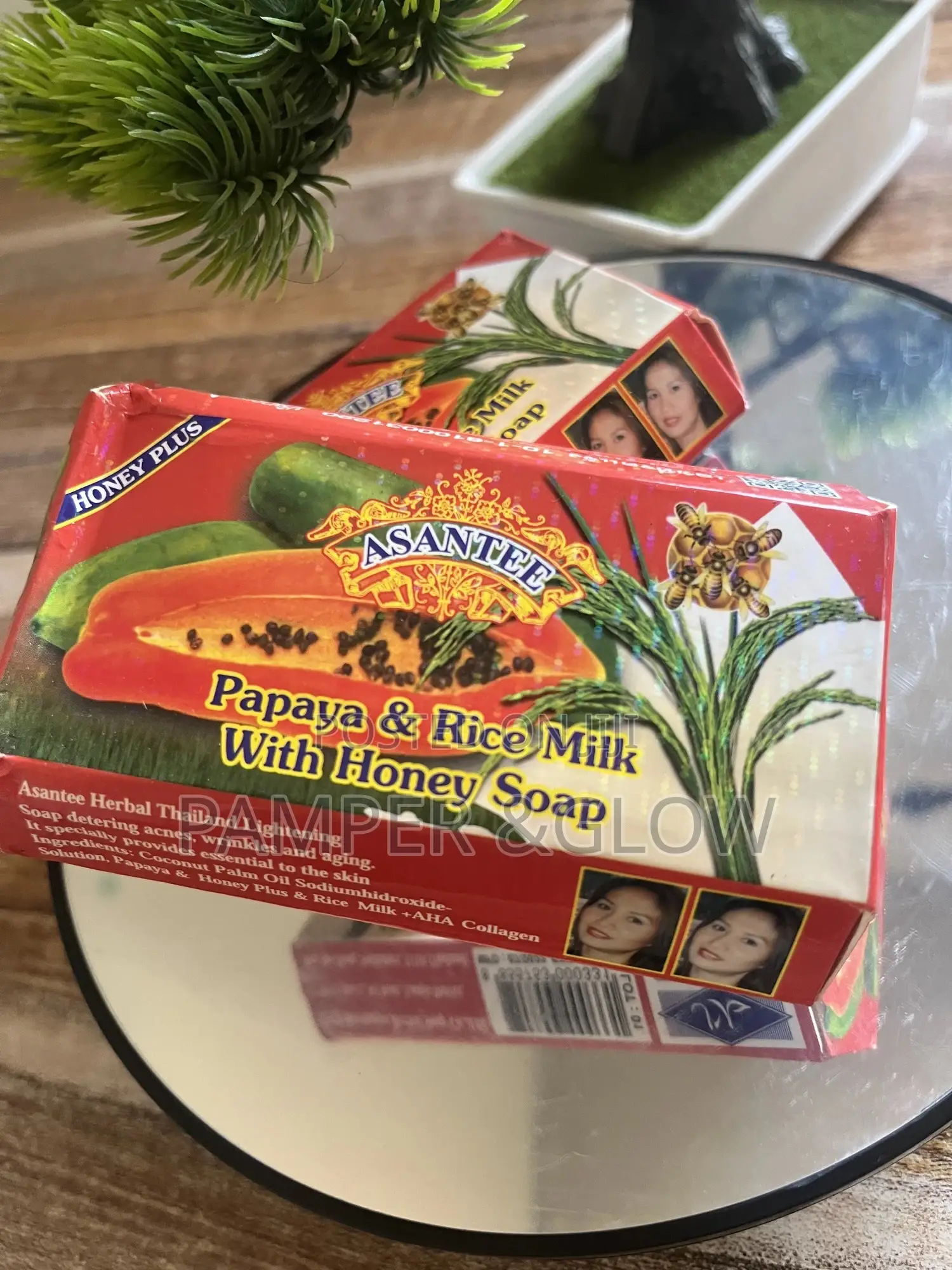 Asantee Papaya Rice Milk With Honey Soap