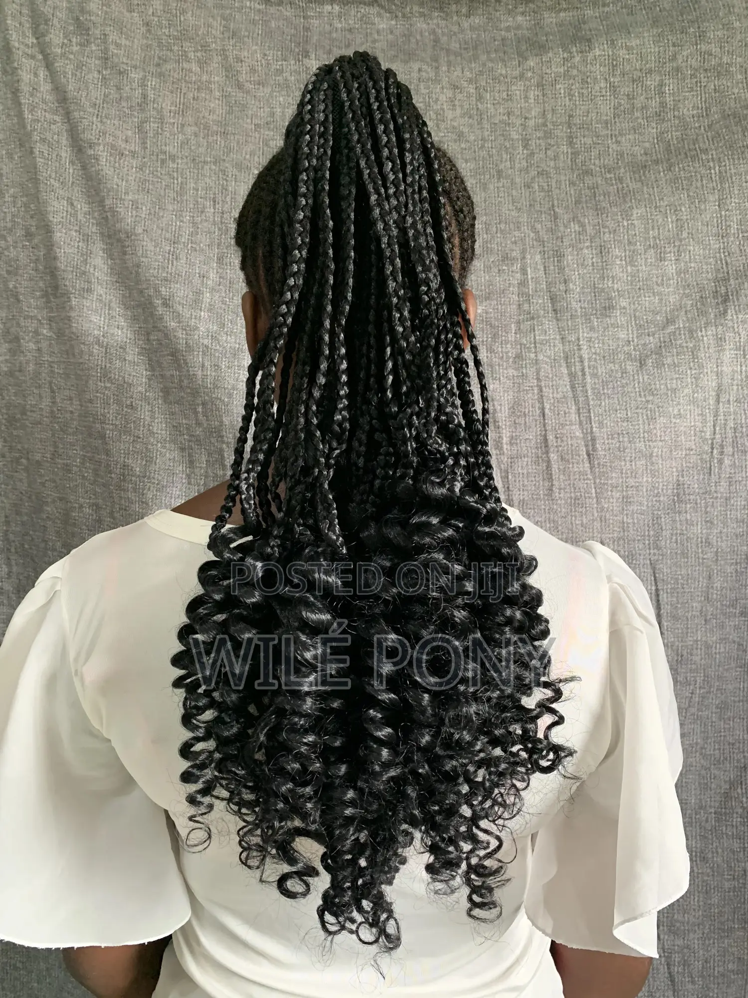 (20 Inches) Braided Ponytail With Curls