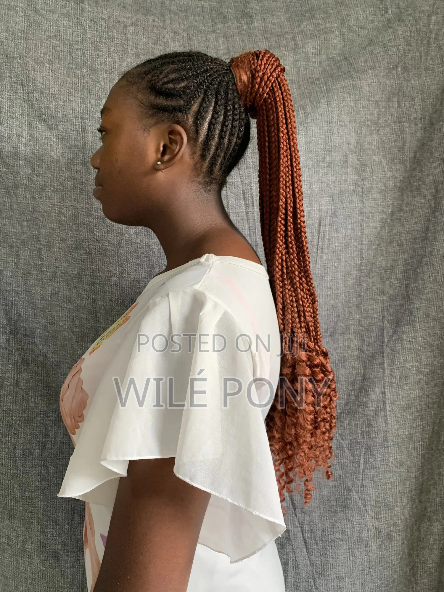 (20 Inches) Braided Ponytail With Curls