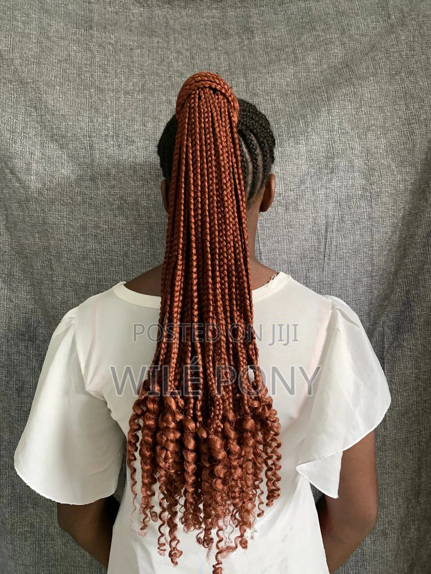 (20 Inches) Braided Ponytail With Curls