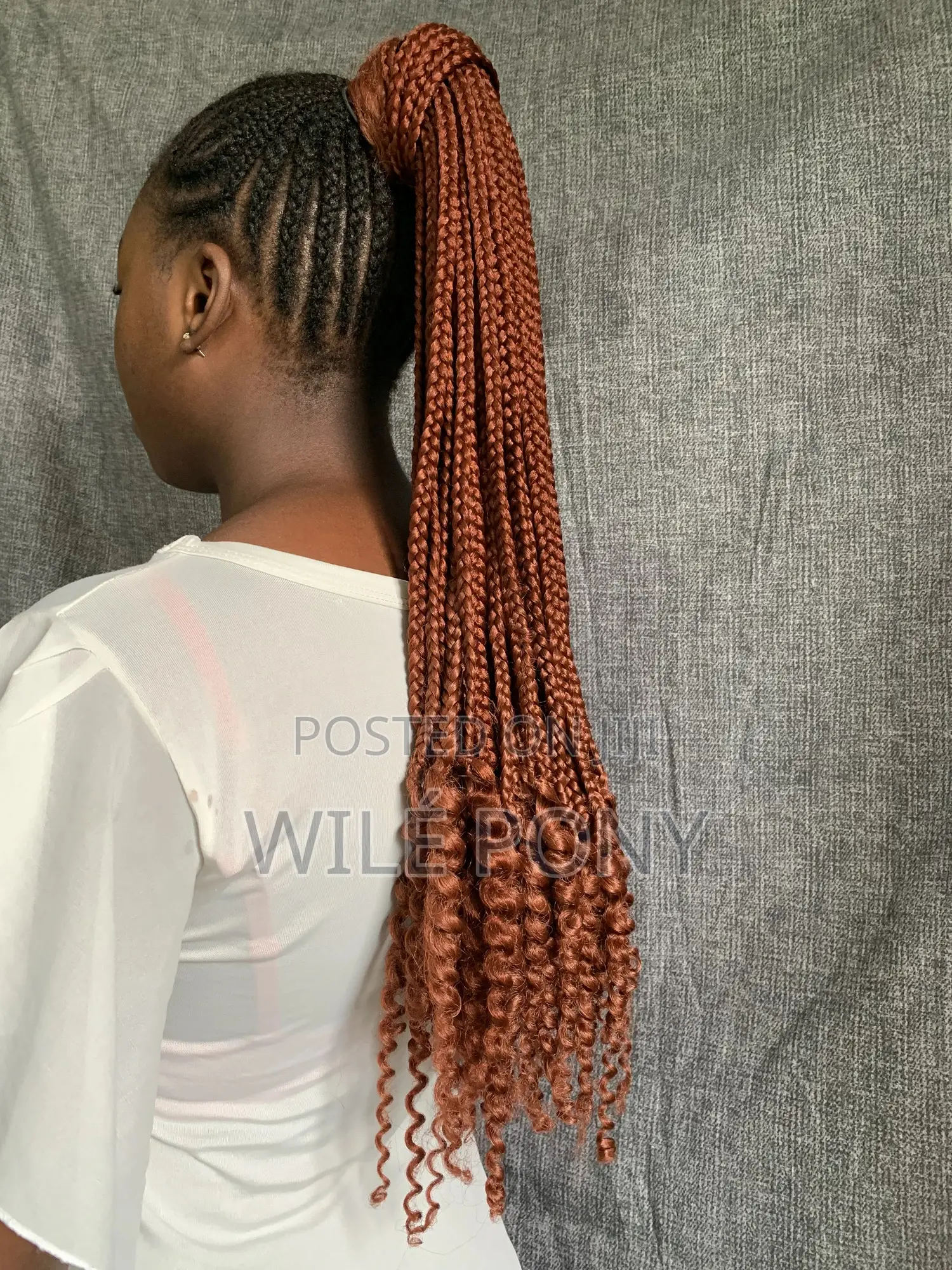 (20 Inches) Braided Ponytail With Curls