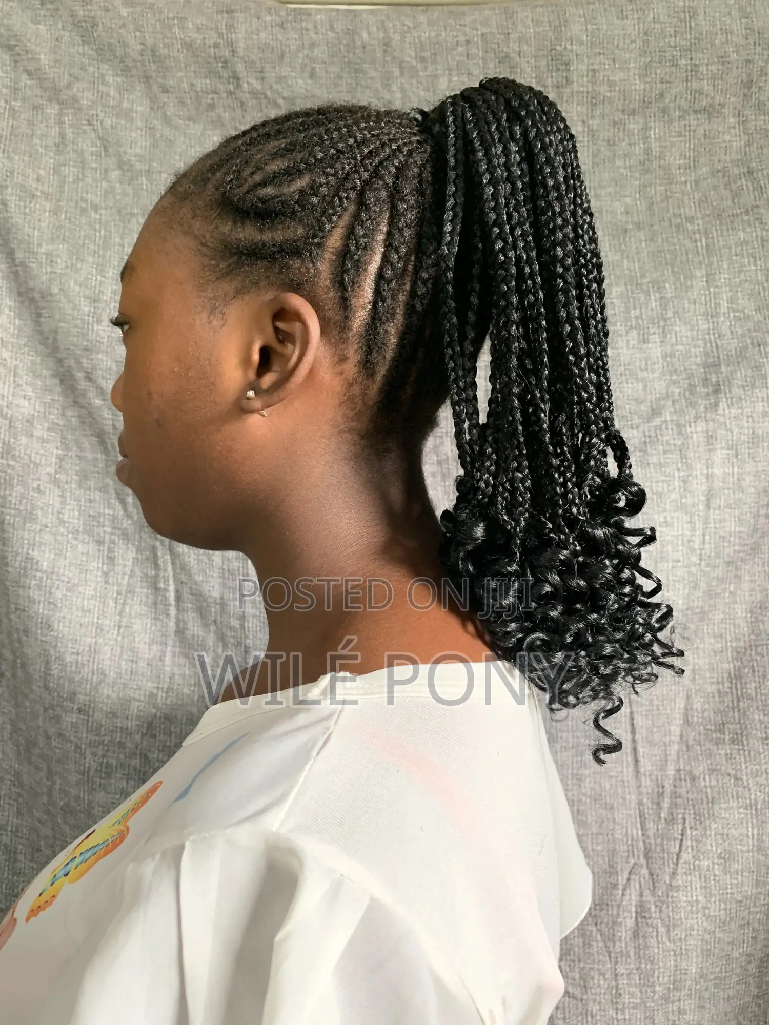 (12 Inches) Braided Ponytail With Curls