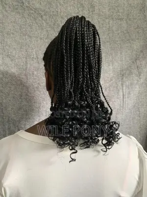 (12 Inches) Braided Ponytail With Curls