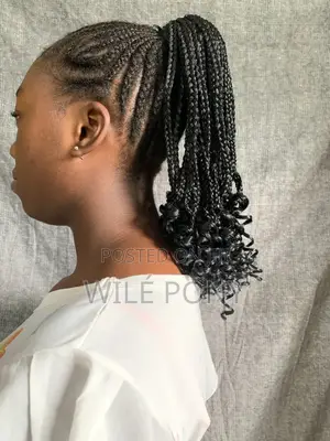 (12 Inches) Braided Ponytail With Curls