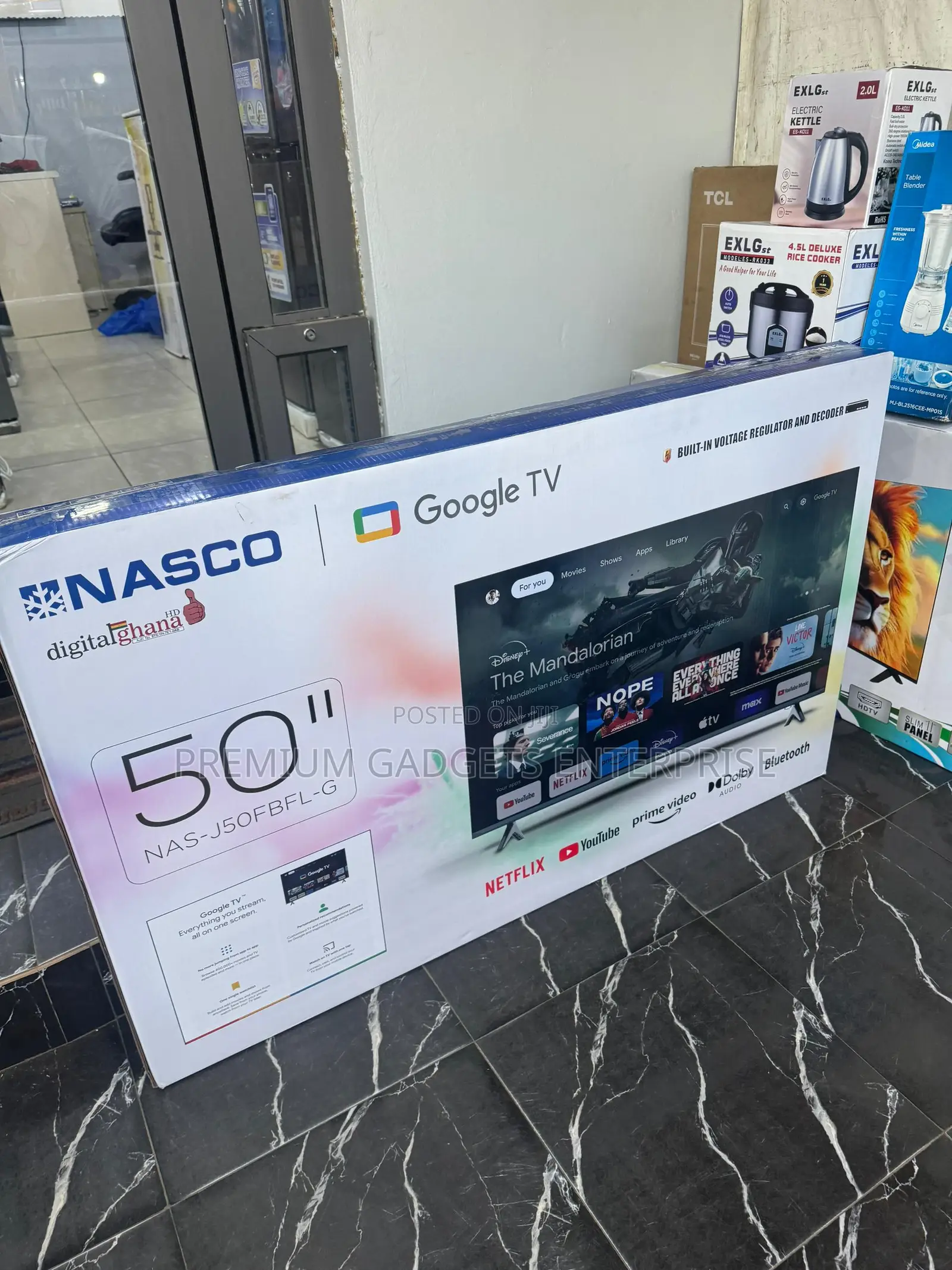 Nasco 2026 Model HDR 50" Android Smart Google Tv Nas-J50fbfl-G