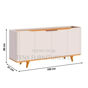 Sideboard/ Buffet With 4 Wooden Legs