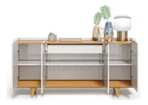 Sideboard/ Buffet With 4 Wooden Legs
