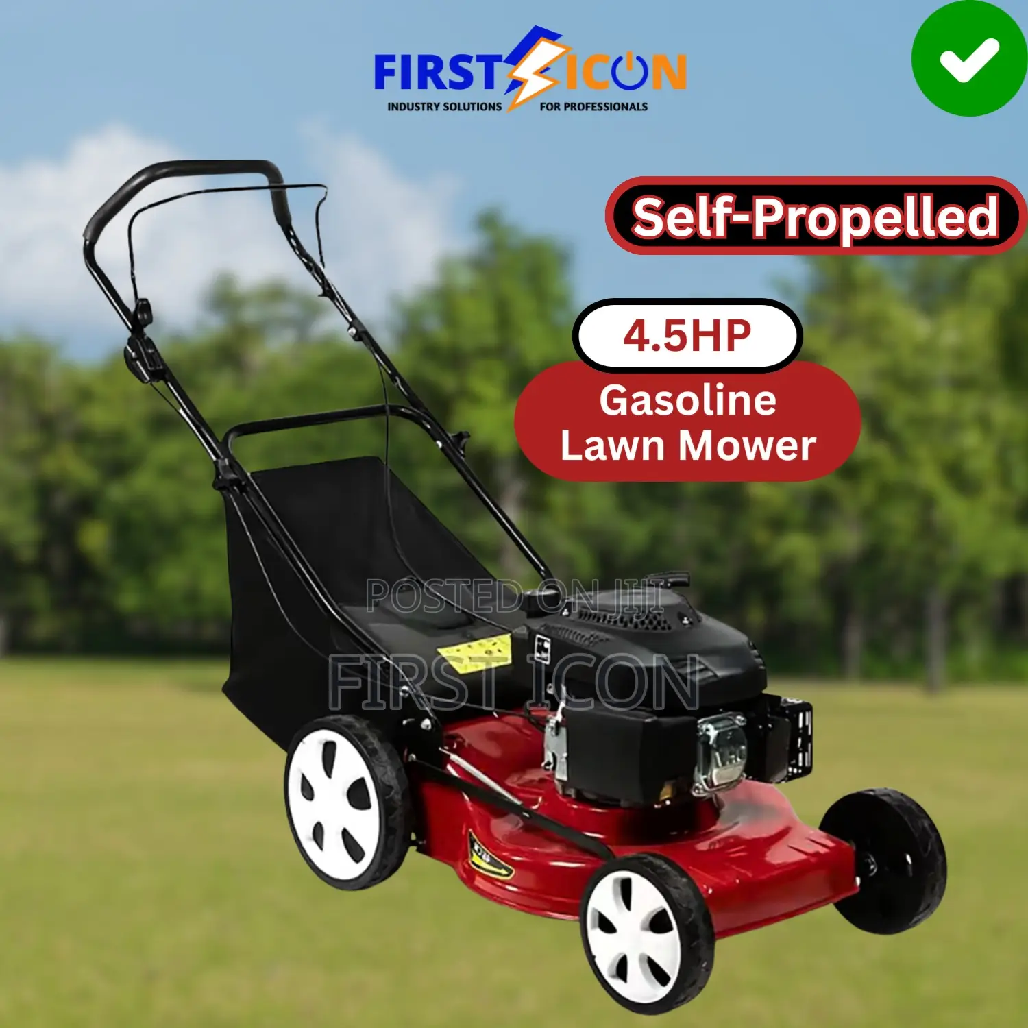 4.5hp Self-Propelled Gasoline Petrol Lawn Mower | Weeding Machine