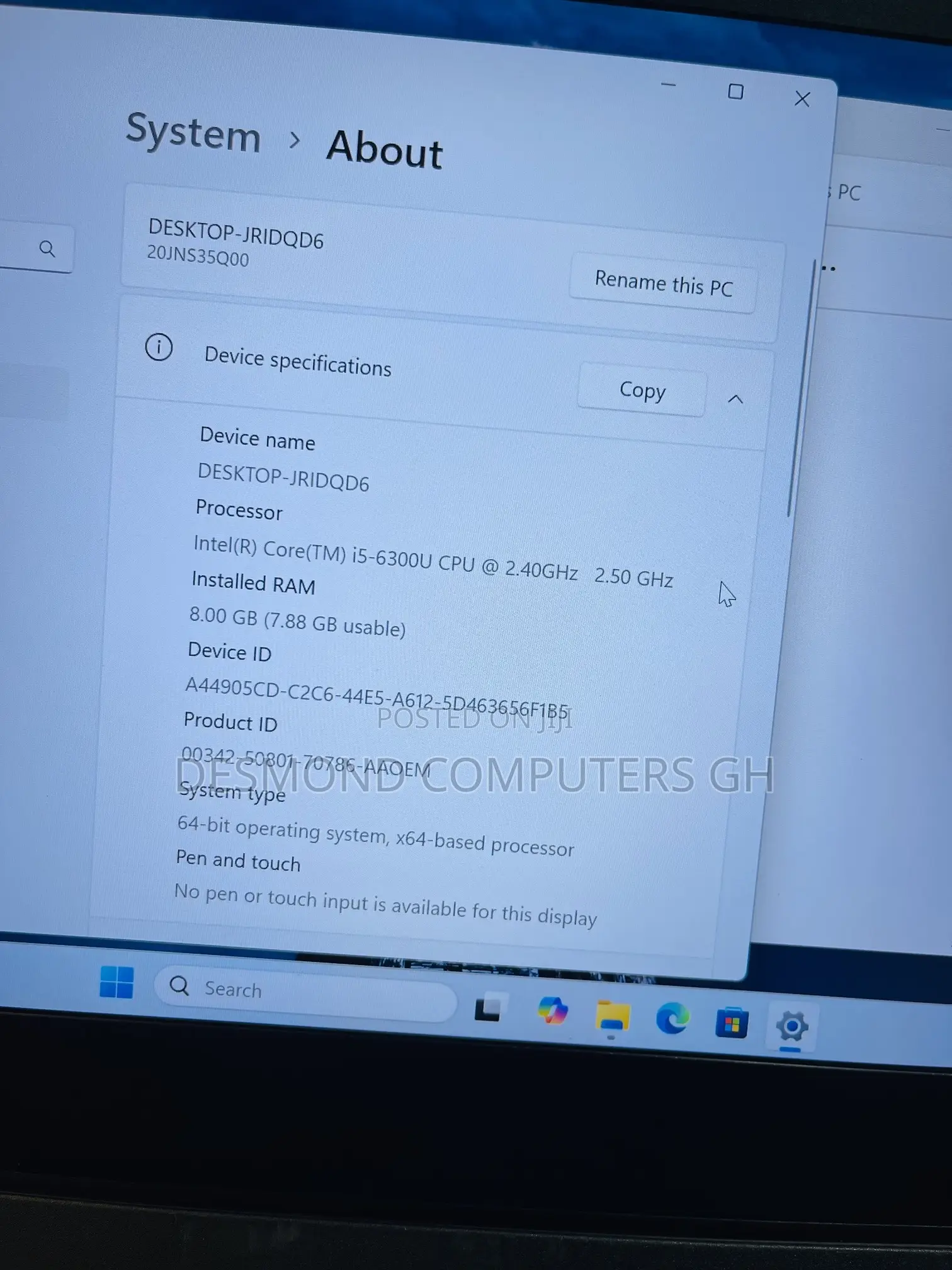 Laptop Lenovo ThinkPad T470 8GB Intel Core i5 SSD 256GB