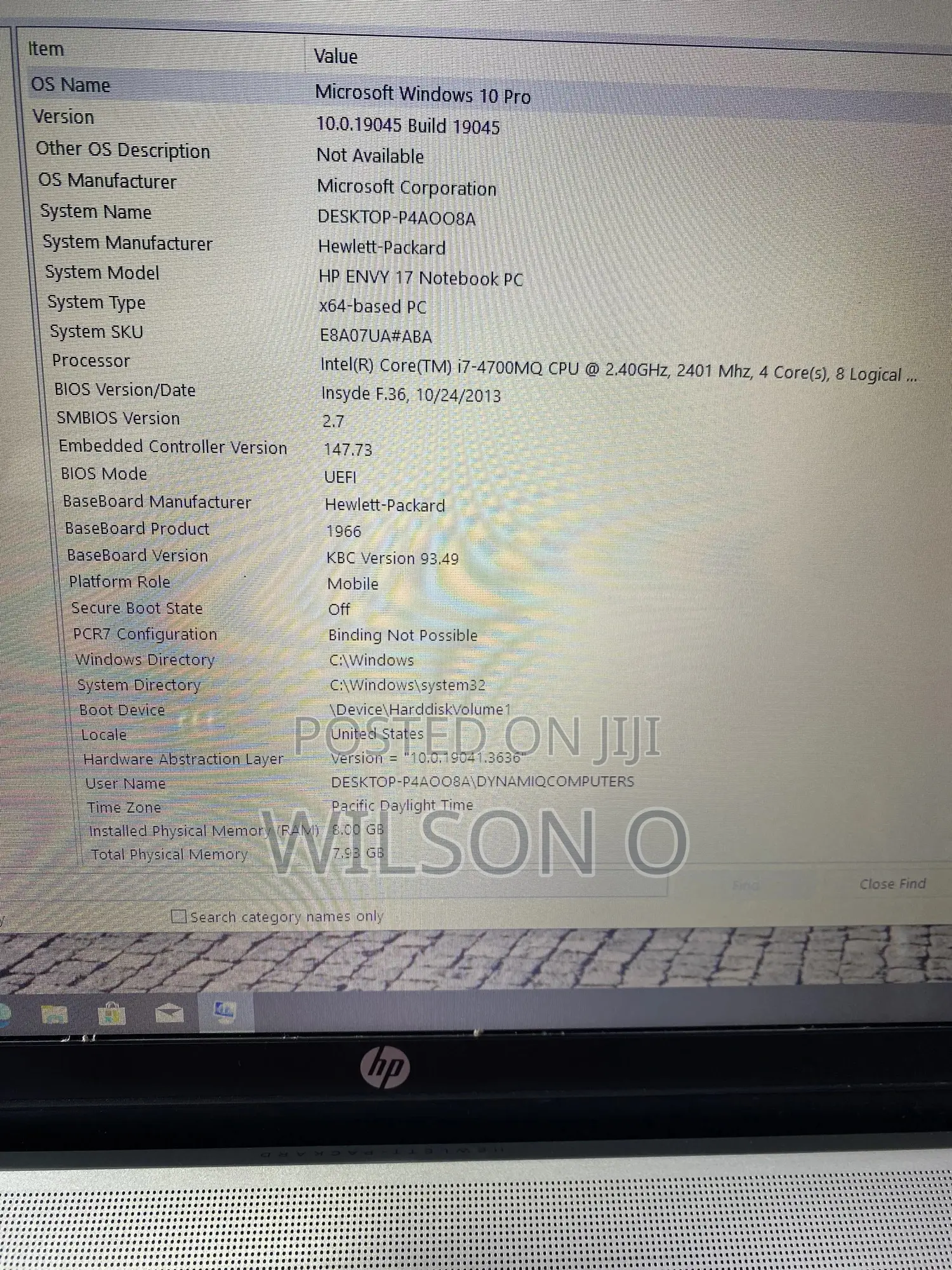 Laptop HP Envy 17 8GB Intel Core i7 HDD 500GB