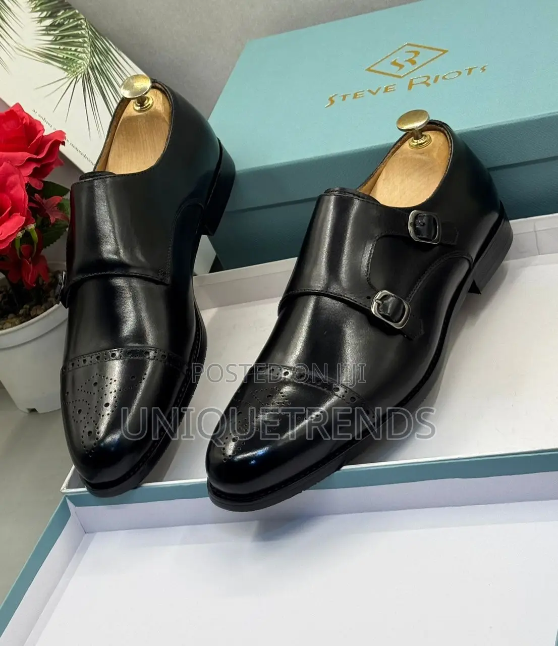Steve Riots Double Monk Strap Leather Shoes
